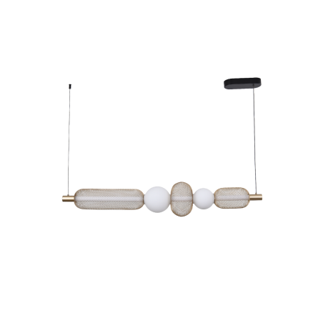 Lampa wisząca ZumaLine Sarr LED | Złoty, szklany, z pilotem