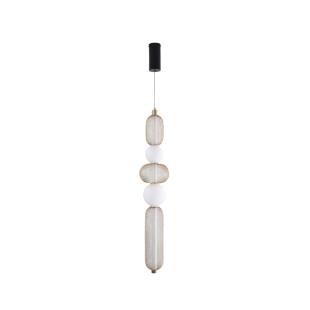 Lampa wisząca ZumaLine Sarr - złoty/czarny, LED, pilot