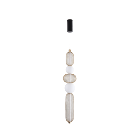 Lampa wisząca ZumaLine Sarr - złoty/czarny, LED, pilot