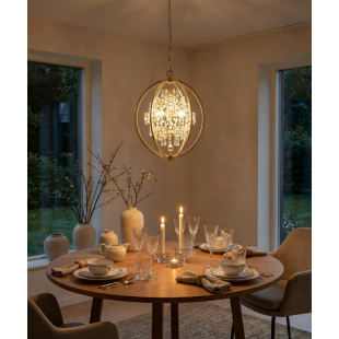 Lampa wisząca ZumaLine Pena | Kryształowa, Glamour, 46cm