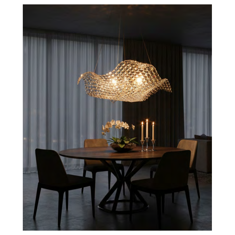 Żyrandol kryształowy ZumaLine Tiara | Lampa wisząca glamour