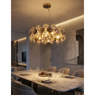 Lampa Tiara Złota - Elegancki Żyrandol Glamour | ZumaLine
