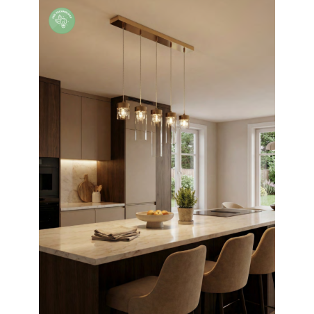 Lampa wisząca szklana Gem V - ZumaLine | Glamour, 91cm