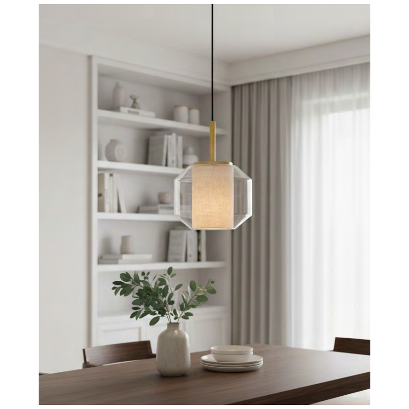 Lampa wisząca Solix ZumaLine | Szklana, Geometryczna, 22cm