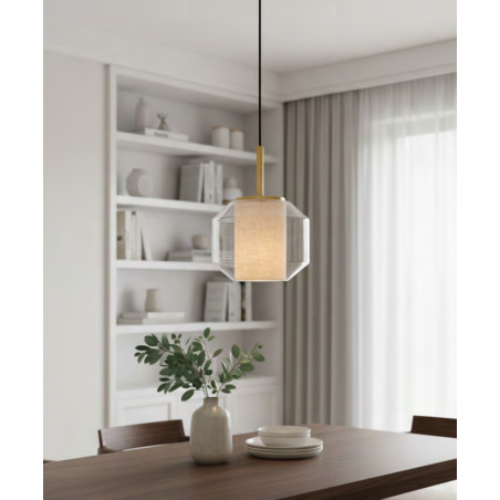 Lampa wisząca Solix ZumaLine | Szklana, Geometryczna, 22cm
