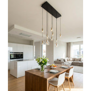 Lampa wisząca ZumaLine Nelson - 11 punktów, szkło, LED