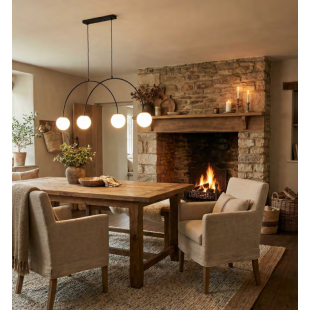 Lampa wisząca Bow ZumaLine: nowoczesny design, 4 kule