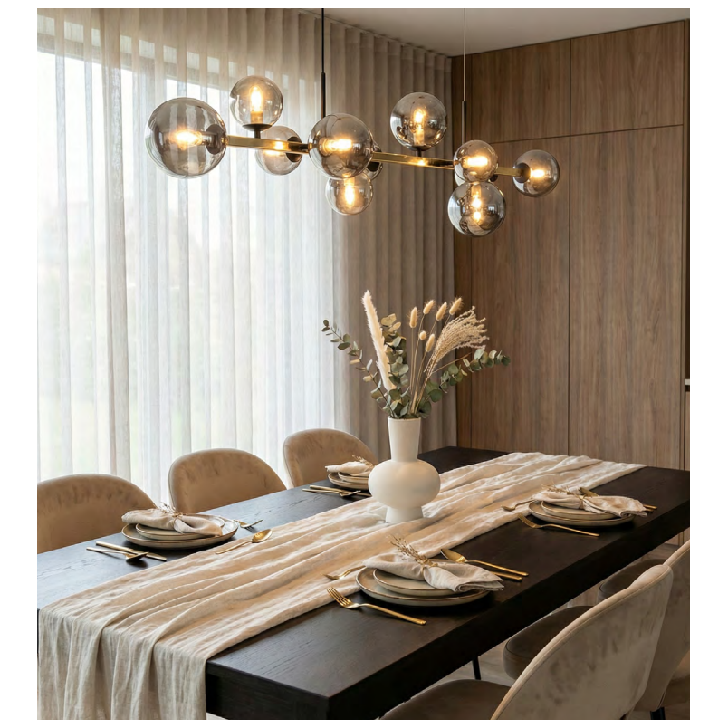 Lampa wisząca ZumaLine Serenity - Szkło, Złoto | Sklep z meblami