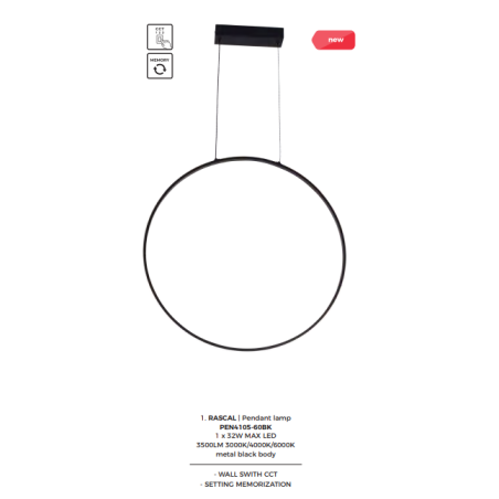 Lampa wisząca Rascal LED ZumaLine | Nowoczesny design