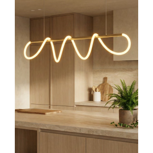 Lampa Wisząca Balbo LED Złota 120cm | ZumaLine - Nowoczesne Oświetlenie