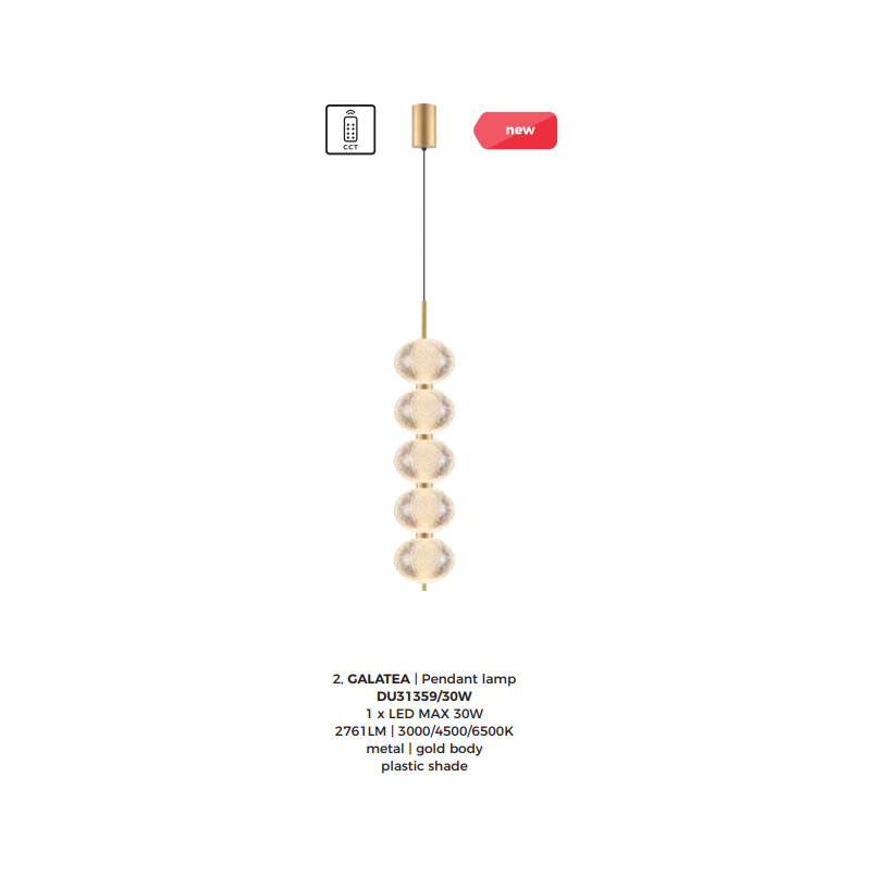 Lampa wisząca ZumaLine Galatea: Elegancja i LED | Sklep z meblami