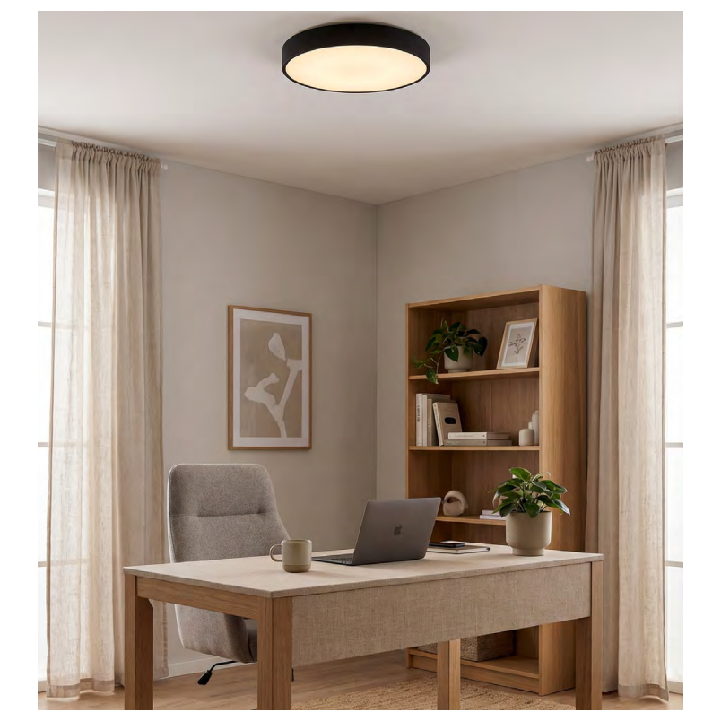 Plafon LED Nadi ZumaLine | Regulacja barwy, 40cm, Czarny