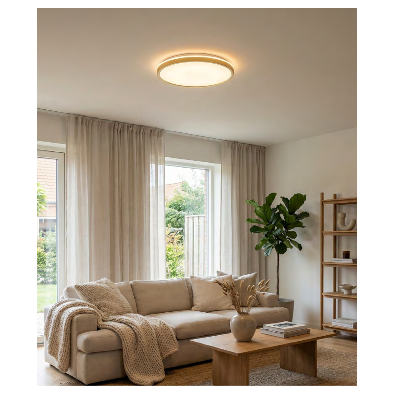 Plafon LED ZumaLine Bove 50cm - Złoty, Regulacja Barwy