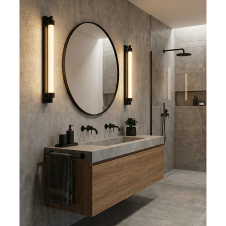 Kinkiet łazienkowy retro Kalia LED 60cm czarny - ZumaLine