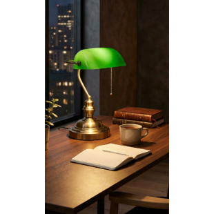 Lampa stołowa Edes zielona | ZumaLine - Retro styl
