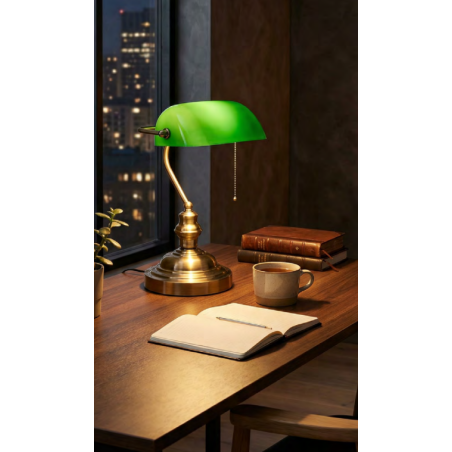 Lampa stołowa Edes zielona | ZumaLine - Retro styl