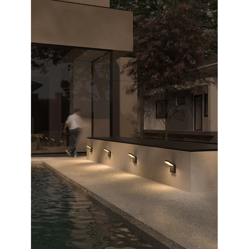 Maxlight W0472 Lampa Zewnętrzna Z Czujnikiem Ruchu Fiss 20W Czarny Ip66 MaxLight
