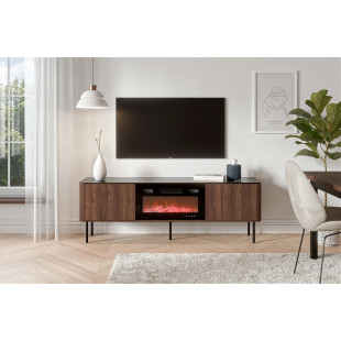 Szafka RTV Solano 150cm Halmar | Orzech Warmia / Czarny Marmur
