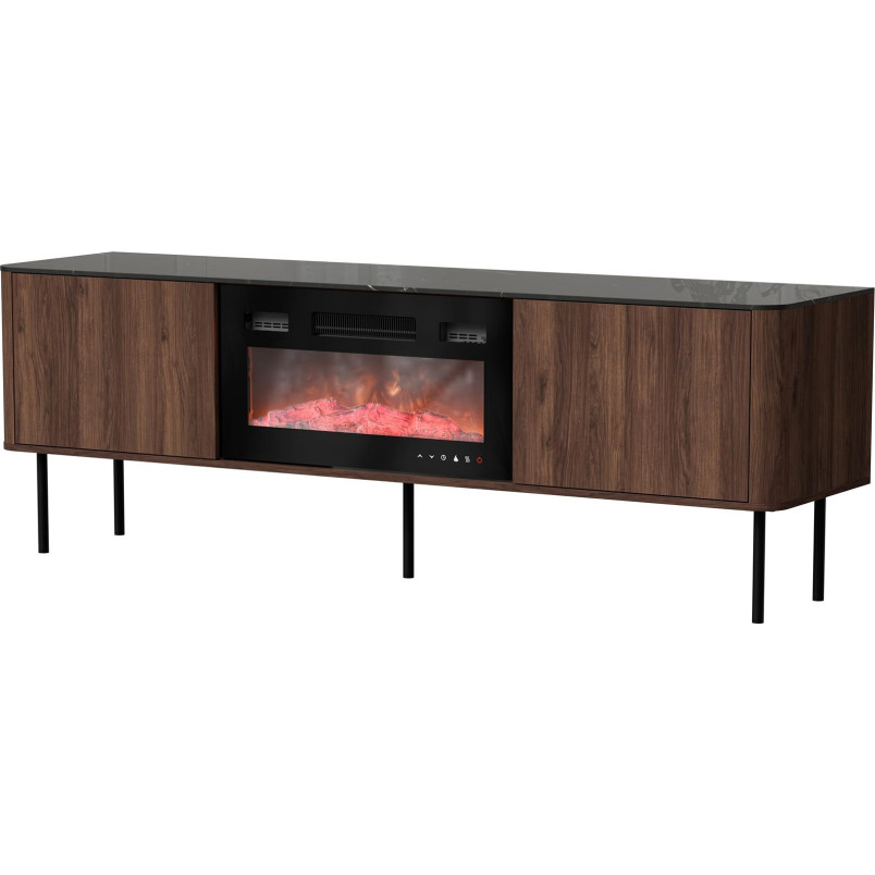 Szafka RTV Solano 150cm Halmar | Orzech Warmia / Czarny Marmur