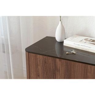 Komoda Solano 100cm Halmar | Orzech Warmia / Czarny Marmur