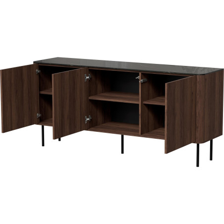 Komoda Solano 160cm Halmar | Orzech Warmia / Czarny Marmur - Kup Teraz!