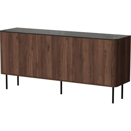 Komoda Solano 160cm Halmar | Orzech Warmia / Czarny Marmur - Kup Teraz!