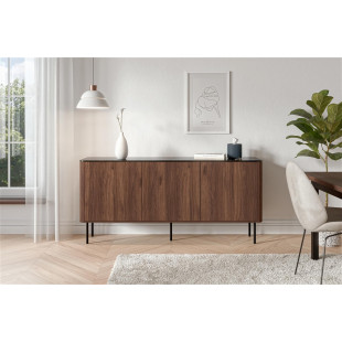 Komoda Solano 160cm Halmar | Orzech Warmia / Czarny Marmur - Kup Teraz!
