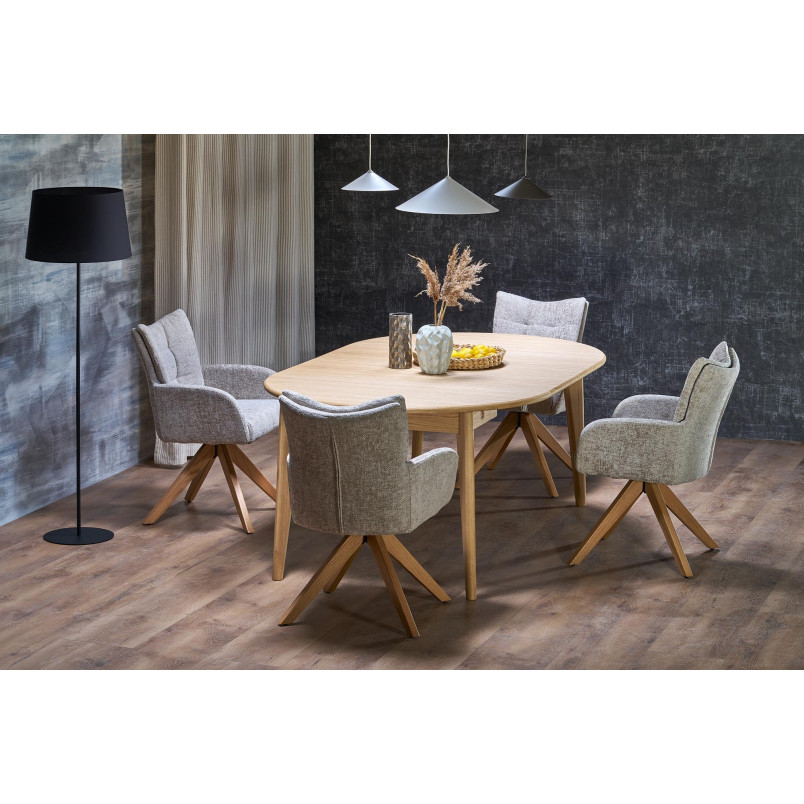 Stół rozkładany Magnus Halmar | Dąb naturalny, 120-200cm