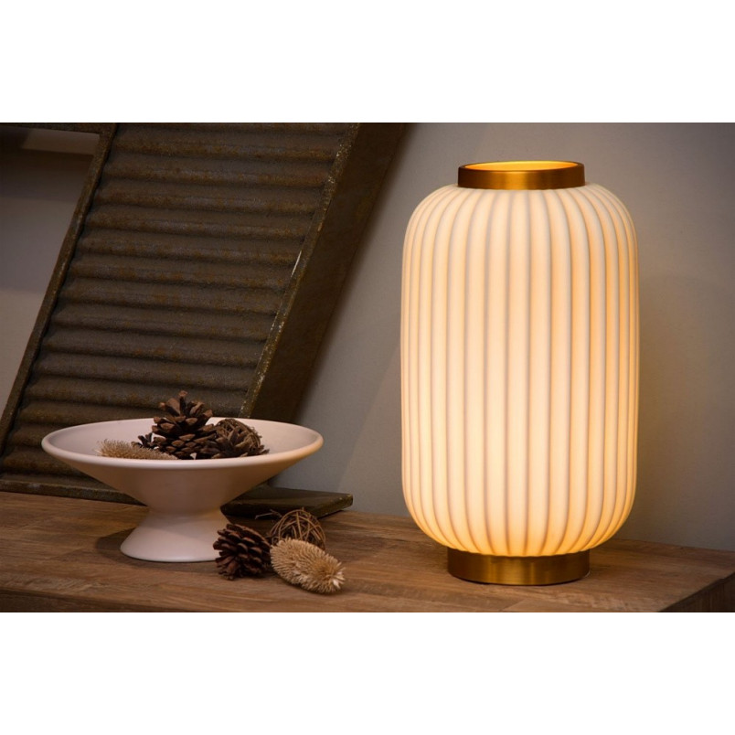 Lampa stołowa Gosse 33 biała Lucide | Japandi, Ceramika