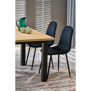 Stół rozkładany Gizmo 120-160cm | Halmar | Dąb Artisan / Czarny