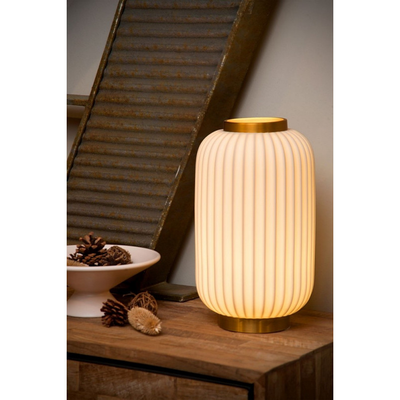 Lampa stołowa Gosse 33 biała Lucide | Japandi, Ceramika
