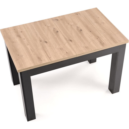 Stół rozkładany Gizmo 120-160cm | Halmar | Dąb Artisan / Czarny