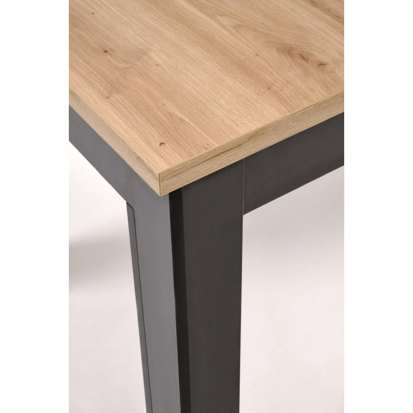 Stół rozkładany Gizmo 120-160cm | Halmar | Dąb Artisan / Czarny