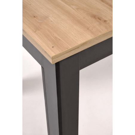 Stół rozkładany Gizmo 120-160cm | Halmar | Dąb Artisan / Czarny