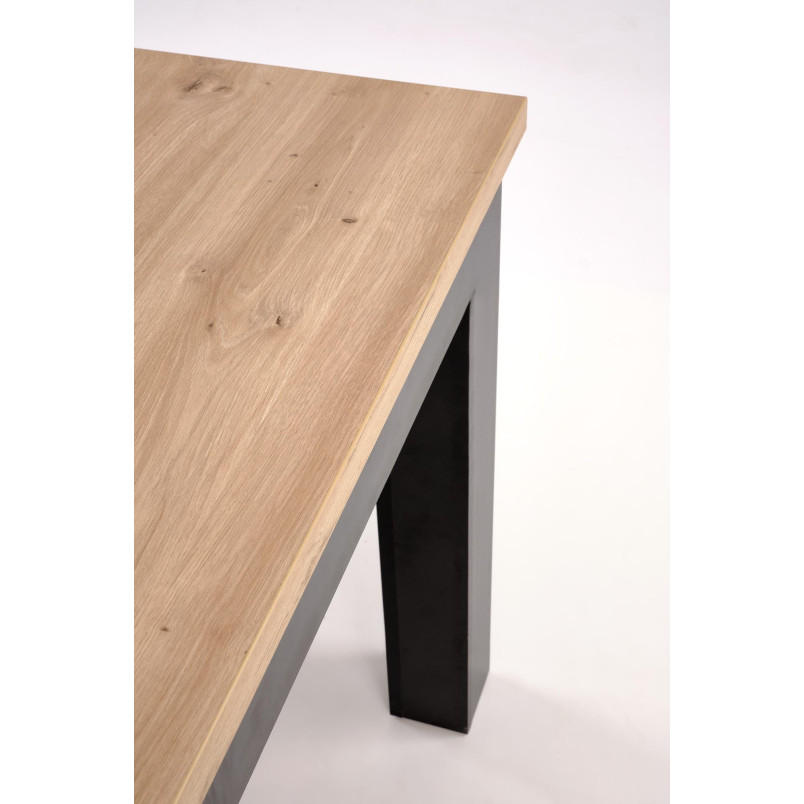 Stół rozkładany Gizmo 120-160cm | Halmar | Dąb Artisan / Czarny