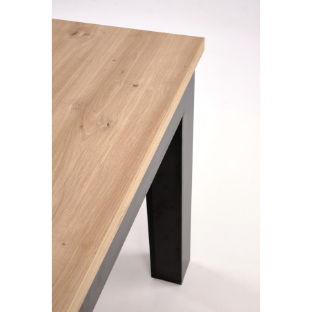 Stół rozkładany Gizmo 120-160cm | Halmar | Dąb Artisan / Czarny