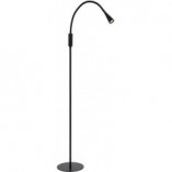 Lampa podłogowa LED Zozy | Regulowana, Czarna | Lucide