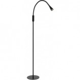 Lampa podłogowa LED Zozy | Regulowana, Czarna | Lucide