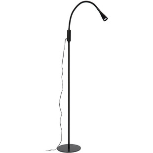 Lampa podłogowa LED Zozy | Regulowana, Czarna | Lucide