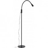 Lampa podłogowa LED Zozy | Regulowana, Czarna | Lucide