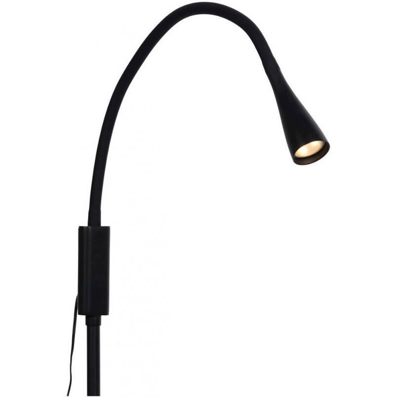 Lampa podłogowa LED Zozy | Regulowana, Czarna | Lucide