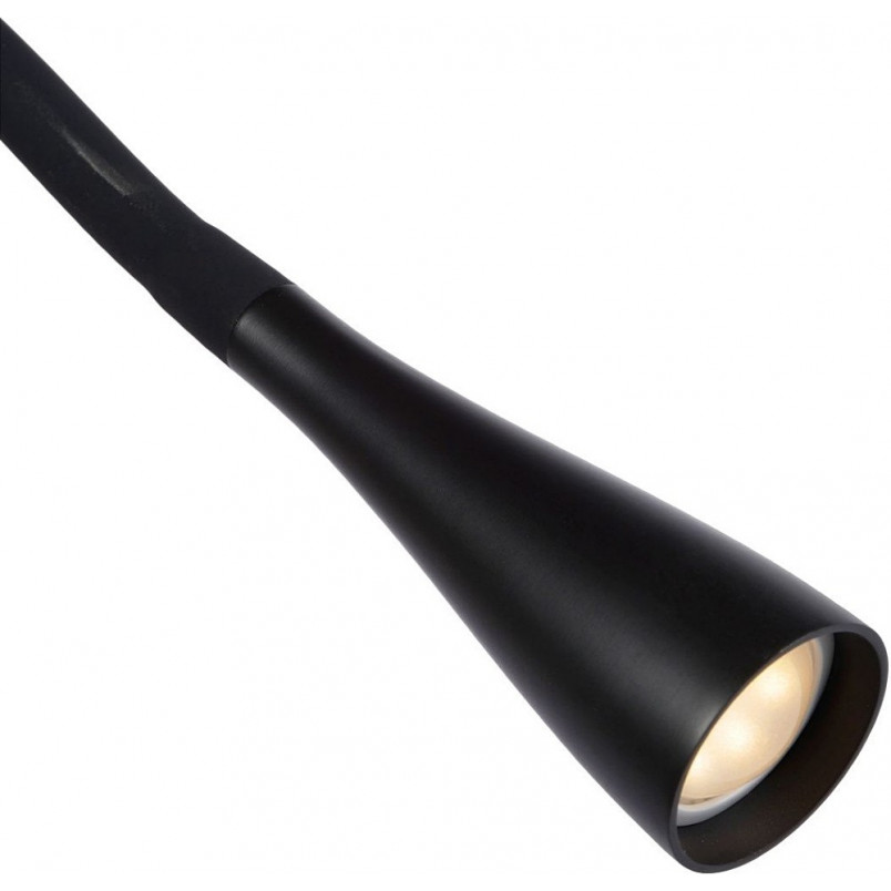 Lampa podłogowa LED Zozy | Regulowana, Czarna | Lucide