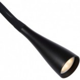 Lampa podłogowa LED Zozy | Regulowana, Czarna | Lucide