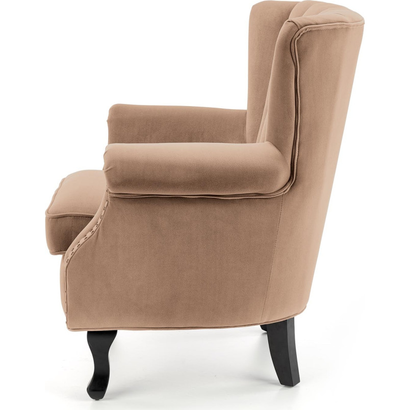 Fotel welurowy Titan beżowy Halmar - Elegancja i Komfort