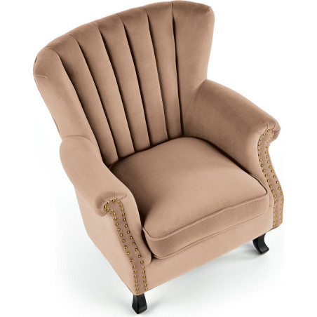 Fotel welurowy Titan beżowy Halmar - Elegancja i Komfort