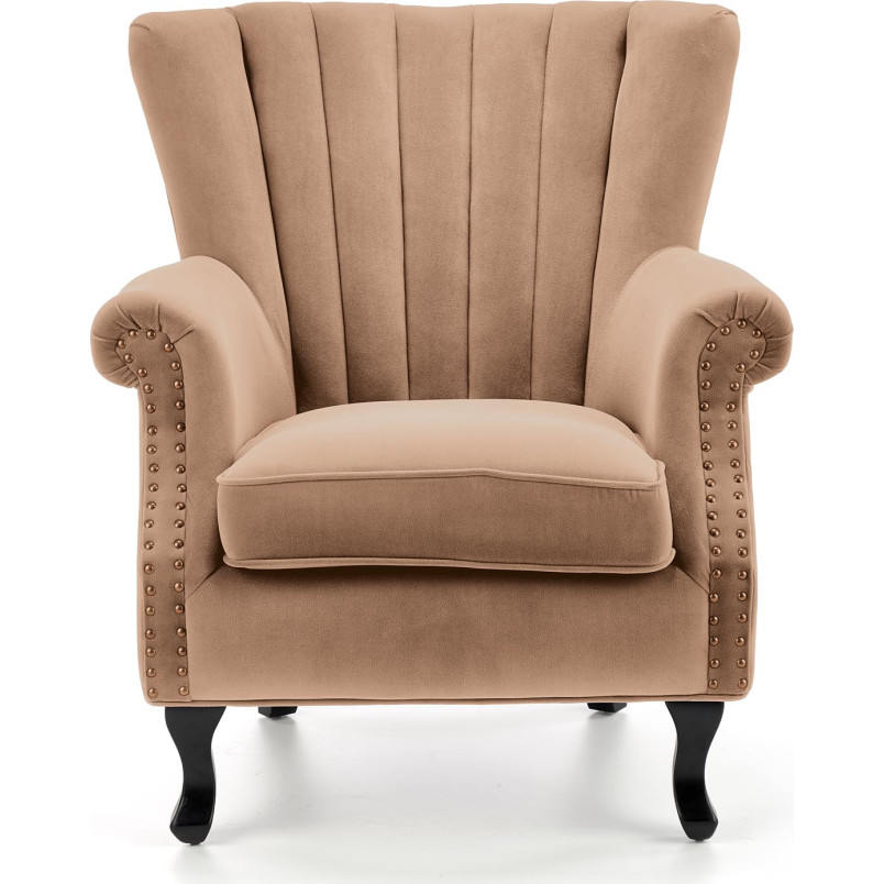 Fotel welurowy Titan beżowy Halmar - Elegancja i Komfort