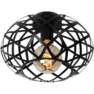 Plafon druciany loft Wolfram 30 czarny marki Lucide