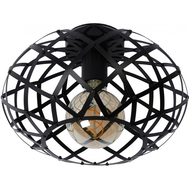 Plafon loft czarny Lucide Wolfram 30cm - Stylowe Oświetlenie