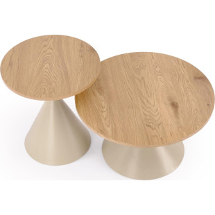 Zestaw stolików Pilar Halmar | Dąb Naturalny - Stylowy Design
