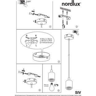 Lampa wisząca "żarówka" Siv - Nordlux, biała | Sklep z lampami